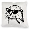 Cooler Otter mit Sonnenbrille Kissen