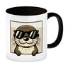 Retro Otter mit Sonnenbrille Kaffeebecher