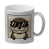 Retro Otter mit Sonnenbrille Kaffeebecher