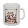 Baby Otter mit Muschel Retro Kaffeebecher