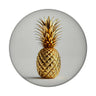 Goldene Ananas auf weißem Hintergrund Magnet rund rund