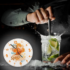 Cocktail Wanduhr mit Spruch It's Spritz o'clock