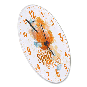 Cocktail Wanduhr mit Spruch It's Spritz o'clock