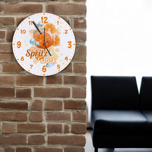 Cocktail Wanduhr mit Spruch It's Spritz o'clock