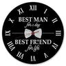 Trauzeuge Wanduhr mit Spruch Best Man for a day