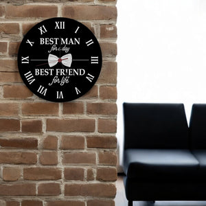 Trauzeuge Wanduhr mit Spruch Best Man for a day