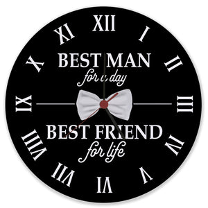 Trauzeuge Wanduhr mit Spruch Best Man for a day