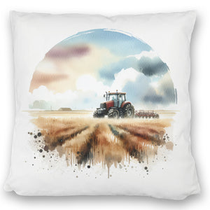 Traktor auf dem Feld Kissen