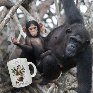 Käffchen - Affe in einer Kaffeetasse Kaffeebecher