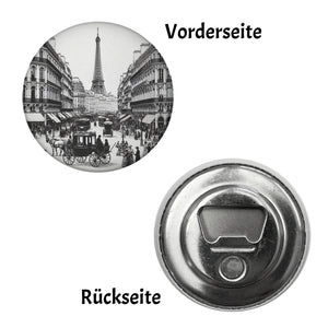 Wahrzeichen von Paris Retro Eiffelturm Souvenir Magnet rund