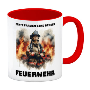 Echte Frauen sind bei der Feuerwehr Kaffeebecher