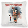 Feuerwehrmann mit Sohn Kissen