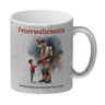 Feuerwehrmann mit Sohn Kaffeebecher