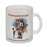 Feuerwehrmann mit Sohn Kaffeebecher