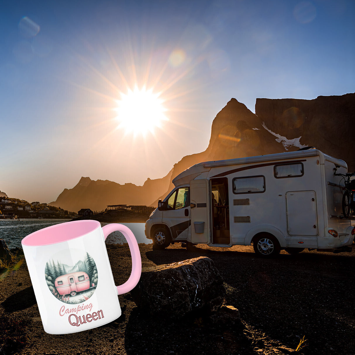 Camping Queen Wohnwagen Kaffeebecher
