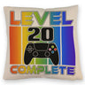 20. Geburtstag Gamer Kissen mit Spruch Level 20 complete