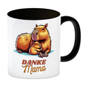 Capybara Mama und Kind Kaffeebecher mit Spruch Danke Mama