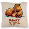 Capybara Mama und Kind Kissen mit Spruch Danke Mama