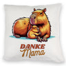 Capybara Mama und Kind Kissen mit Spruch Danke Mama