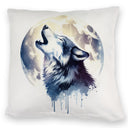 Wolf im Mondschein Kissen