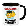 Prüfung bestanden Kaffeebecher mit Spruch Geschafft Prüfung bestanden