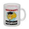 Prüfung bestanden Kaffeebecher mit Spruch Geschafft Prüfung bestanden