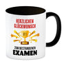 Nummer 1-Pokal Kaffeebecher mit Spruch Glückwunsch zum bestandenen Examen