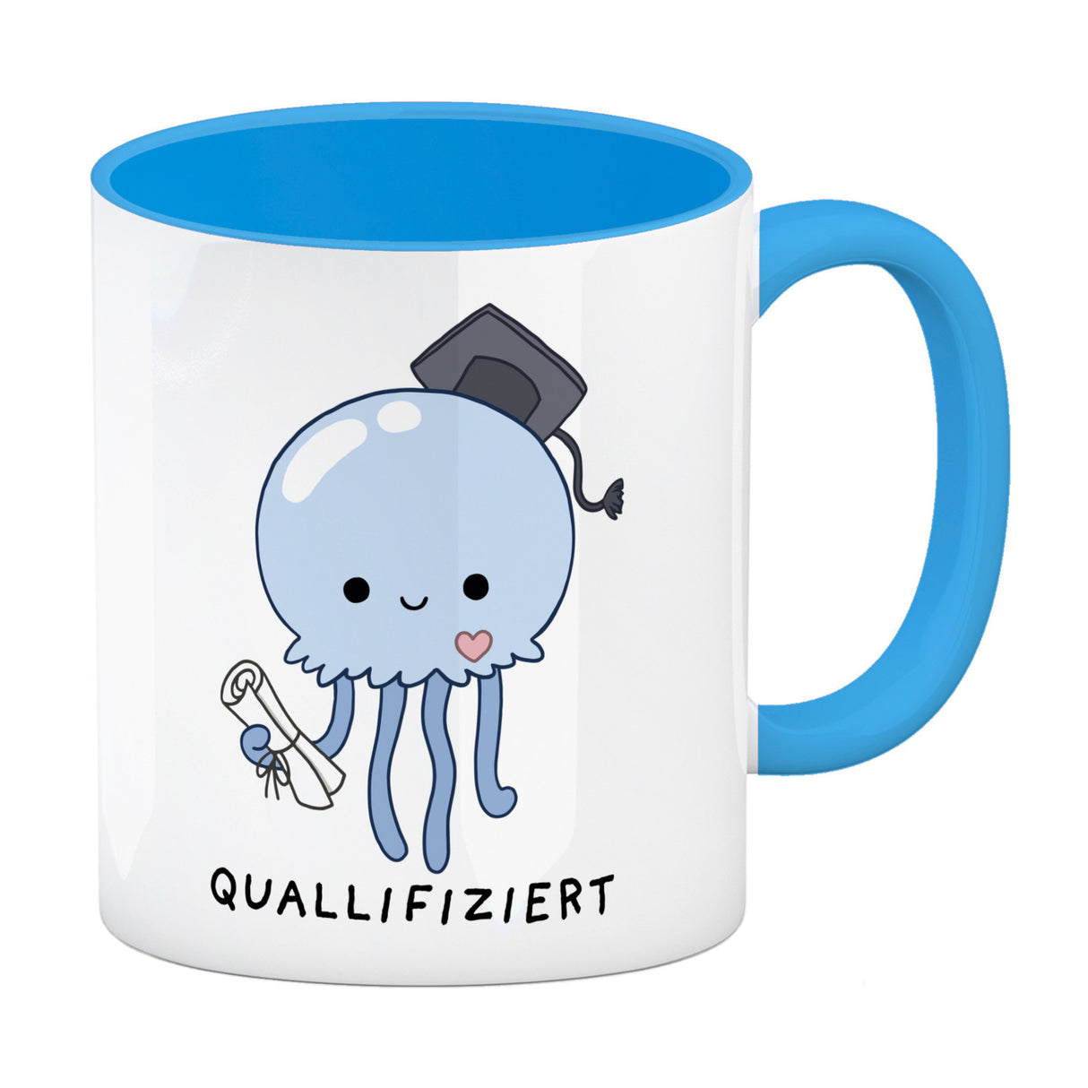 Jelly & Friends Qualle Kaffeebecher mit Spruch Quallifiziert