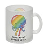 Jelly & Friends Regenbogen-Qualle Kaffeebecher mit Spruch Kunterbunt durchs Leben