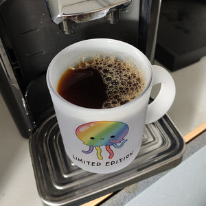 Jelly & Friends Regenbogen-Qualle Kaffeebecher mit Spruch Limited Edition