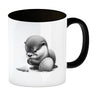 Baby Otter mit Muschel Kaffeebecher