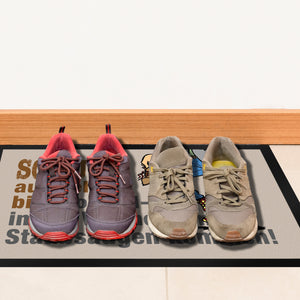 Schuhe aus oder Staubsaugen Fußmatte in 35x50 cm