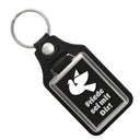 Friedenstaube Schlüsselanhänger mit Spruch Friede sei mit Dir