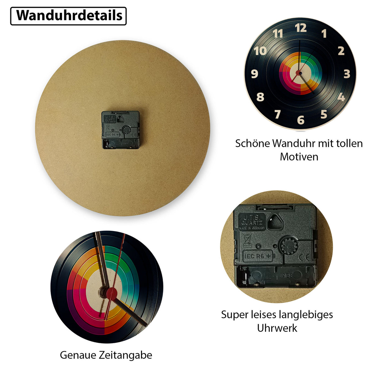 Schallplatte Wanduhr