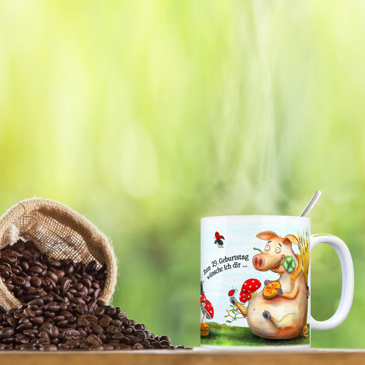 Viel Glück zum 29. Geburtstag Kaffeebecher