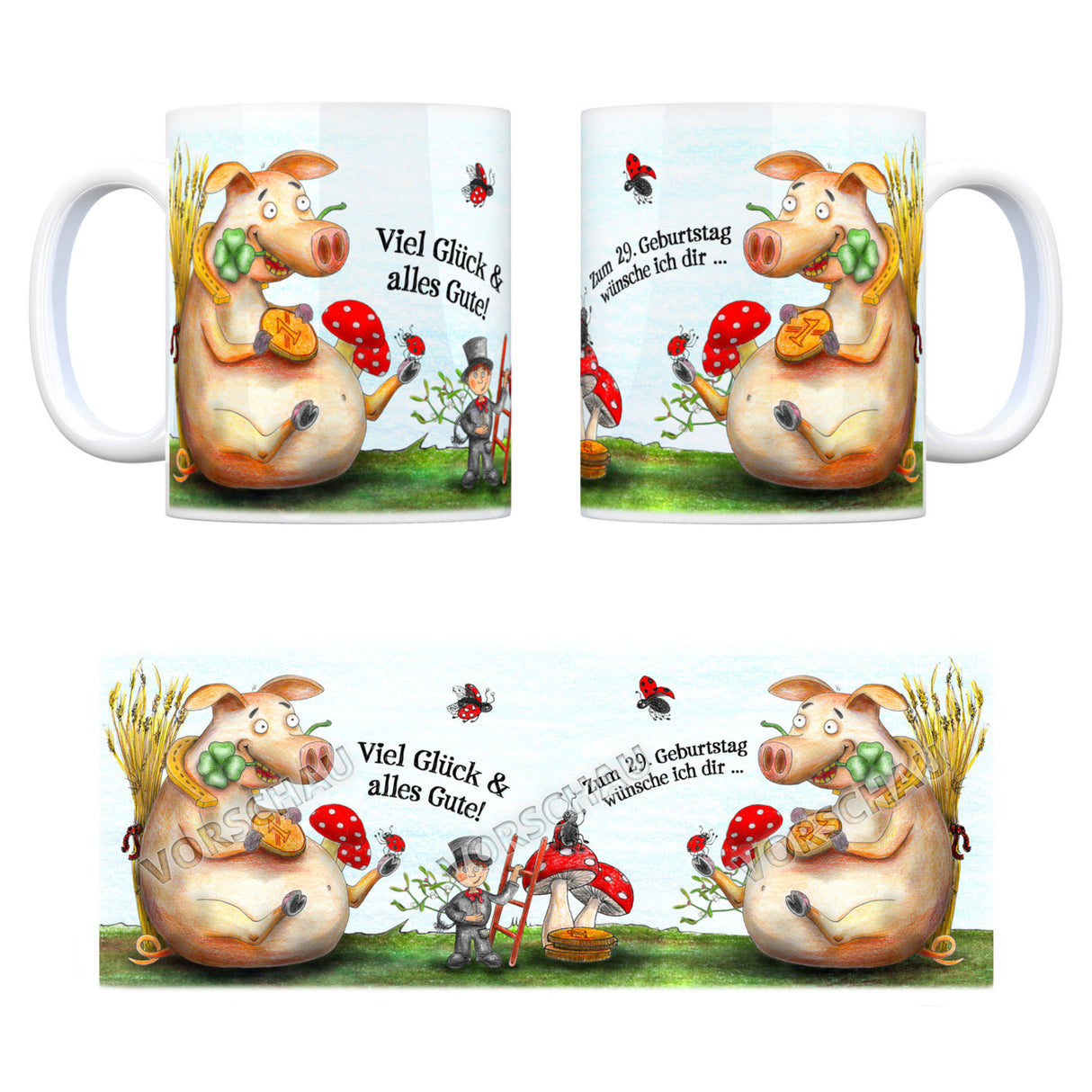 Viel Glück zum 29. Geburtstag Kaffeebecher