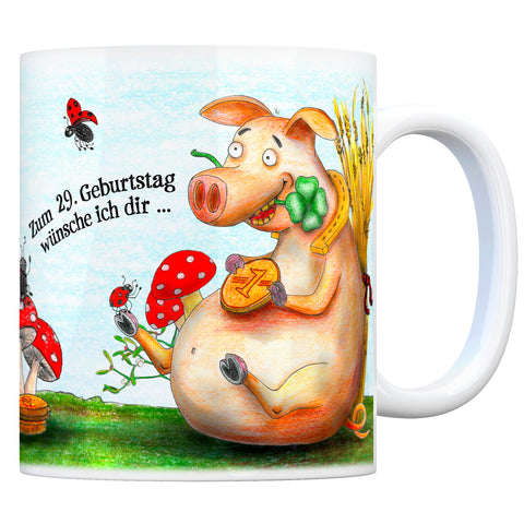 Viel Glück zum 29. Geburtstag Kaffeebecher