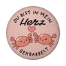 Jelly & Friends Krabben Magnet rund mit Spruch Du bist in mein Herz gekrabbelt