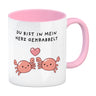 Jelly & Friends Krabben Kaffeebecher mit Spruch Du bist in mein Herz gekrabbelt