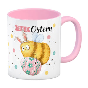 Pummel Biene Kaffeebecher mit Spruch Frohe Ostern