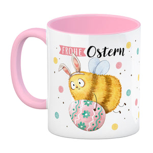 Pummel Biene Kaffeebecher mit Spruch Frohe Ostern