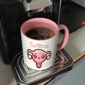 Gebärmutter Kawaii Kaffeebecher mit Spruch Cuterus