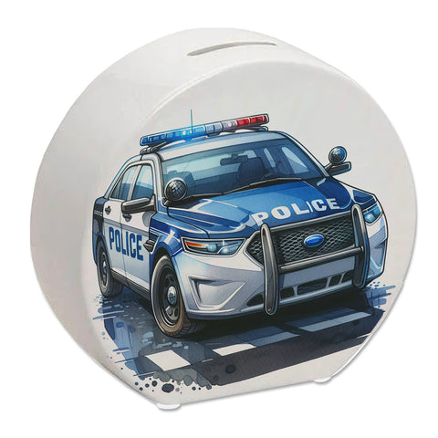 Polizeiauto mit Blaulicht Spardose