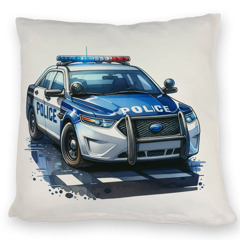 Polizeiauto mit Blaulicht Kissen