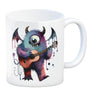 Niedliches Monster mit Gitarre Kaffeebecher