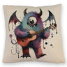 Niedliches Monster mit Gitarre Kissen