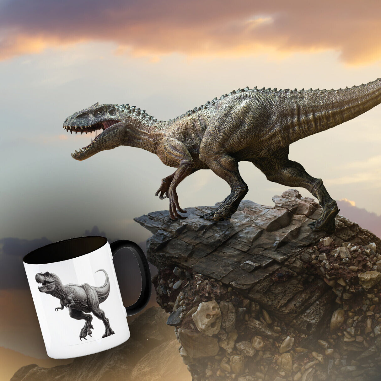 T-Rex Dinosaurier Kaffeebecher
