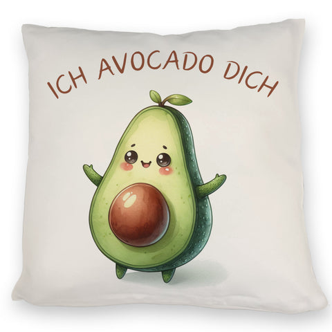 Avocado Kissen mit Spruch Ich Avocado dich