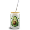 Avocado Trinkglas mit Bambusdeckel