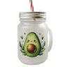 Avocado Trinkglas mit Bambusdeckel